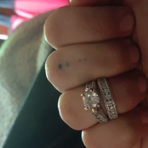 Cubic zirconia engagement ring